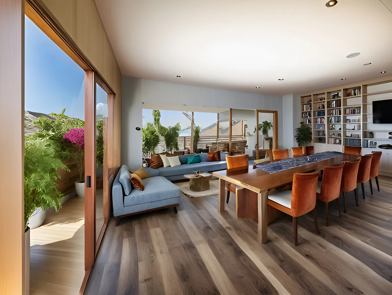Living and dining area